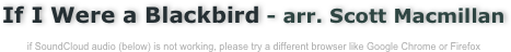 If I Were a Blackbird - arr. Scott Macmillan

if SoundCloud audio (below) is not working, please try a different browser like Google Chrome or Firefox